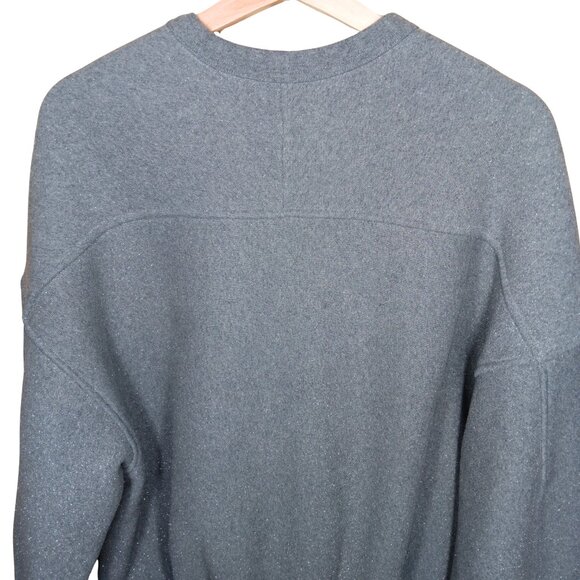 Alexander Wang Glitter Essential Sweatshirt Dense Fleece Oversize Star Patch XS - Picture 4 of 8